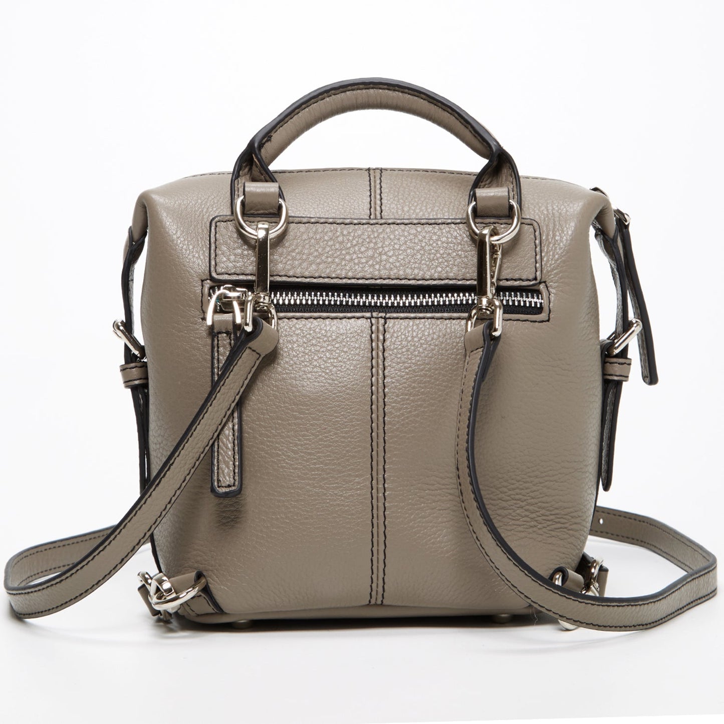 Ashley Gray Leather Backpack