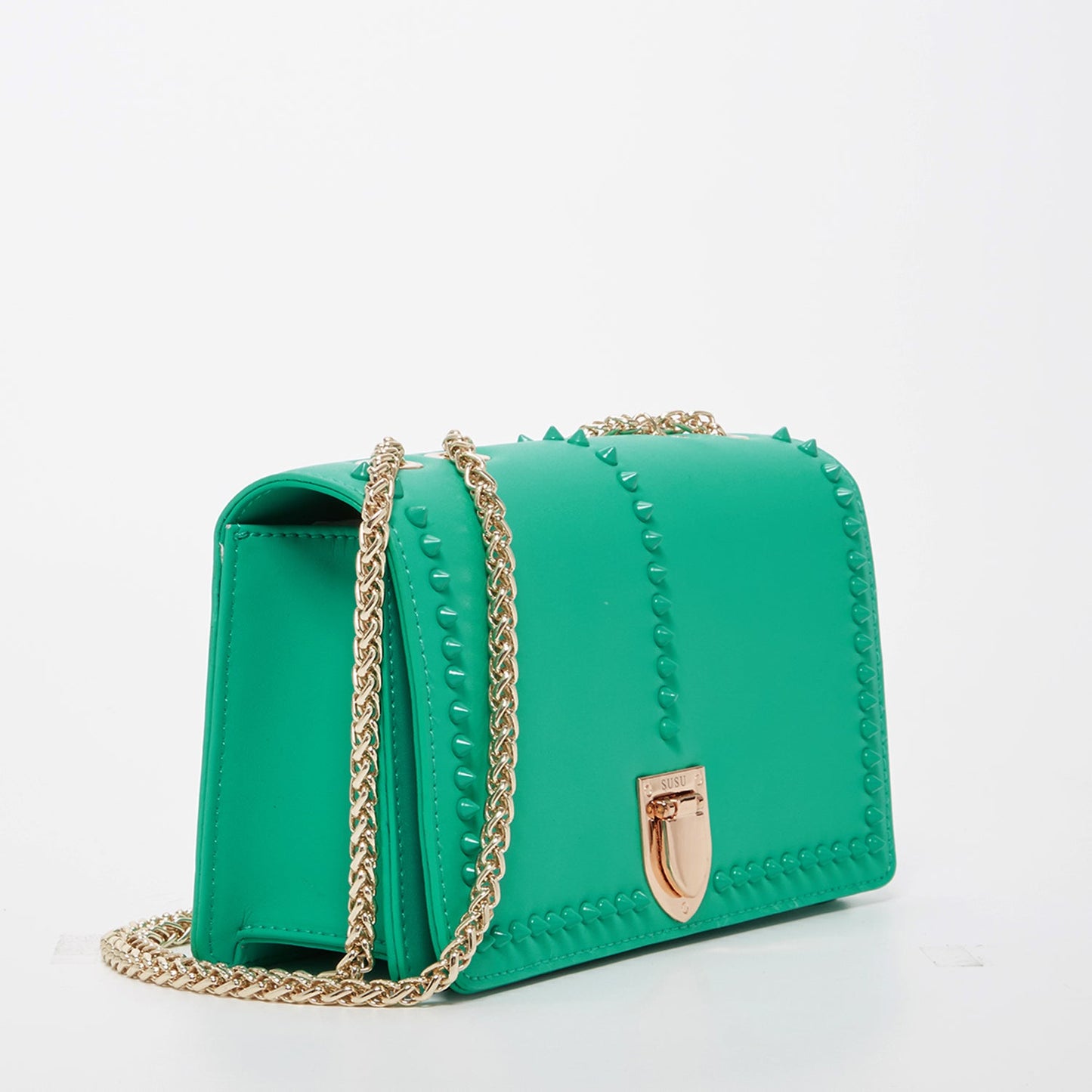 Josie Green Leather Chain Bag