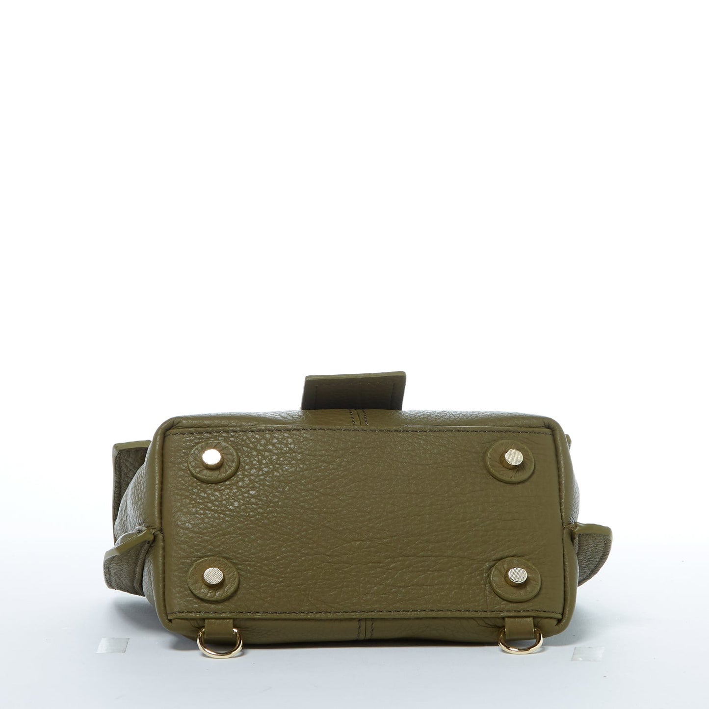 Linda Olive Green Leather Convertible Backpack