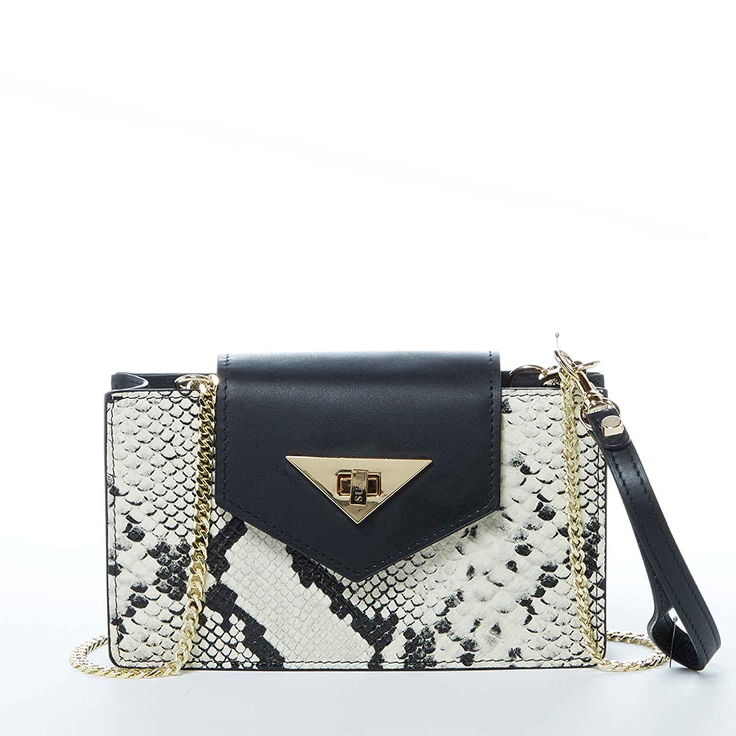 Mary Black Snakeskin Mini Purse