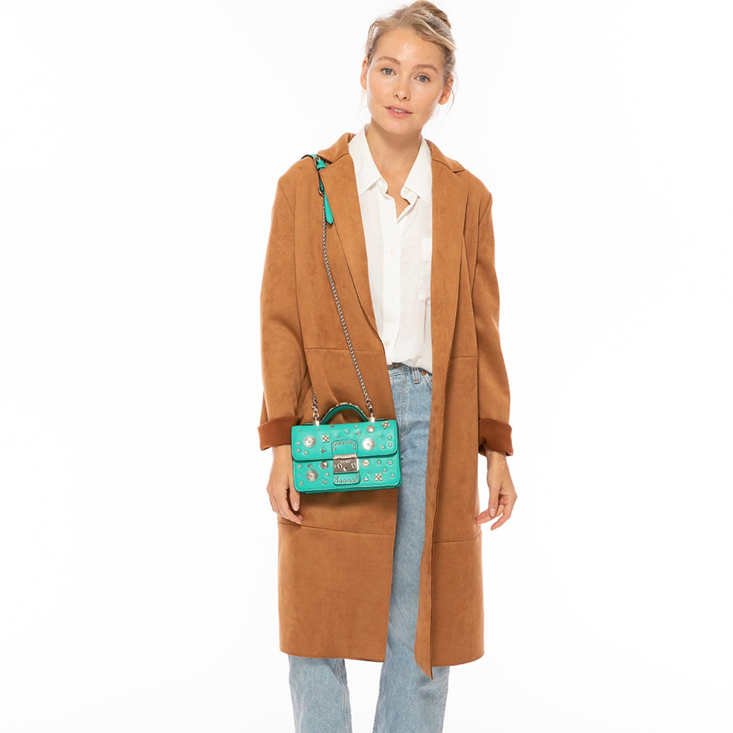 Hollywood Green Studded Purse