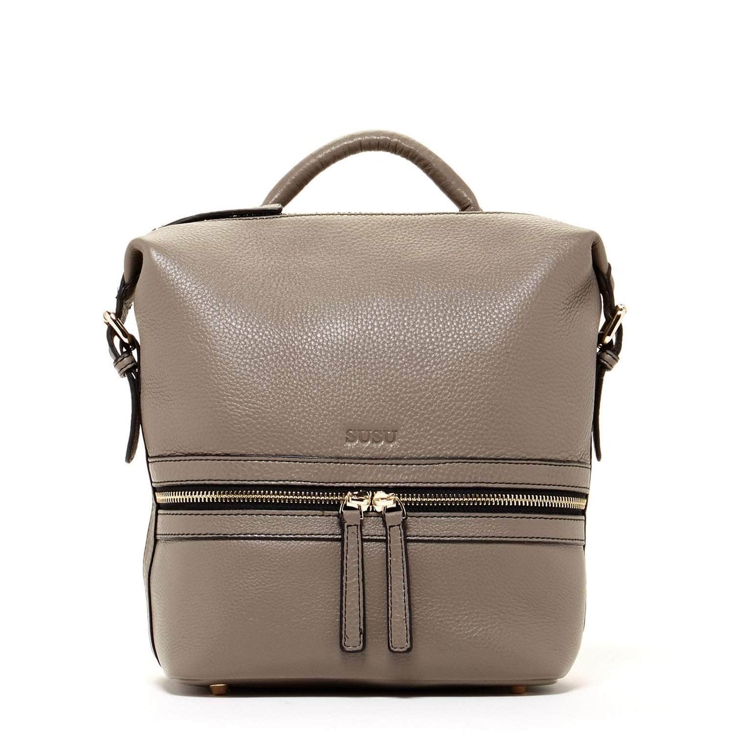 Ashley Gray Leather Backpack