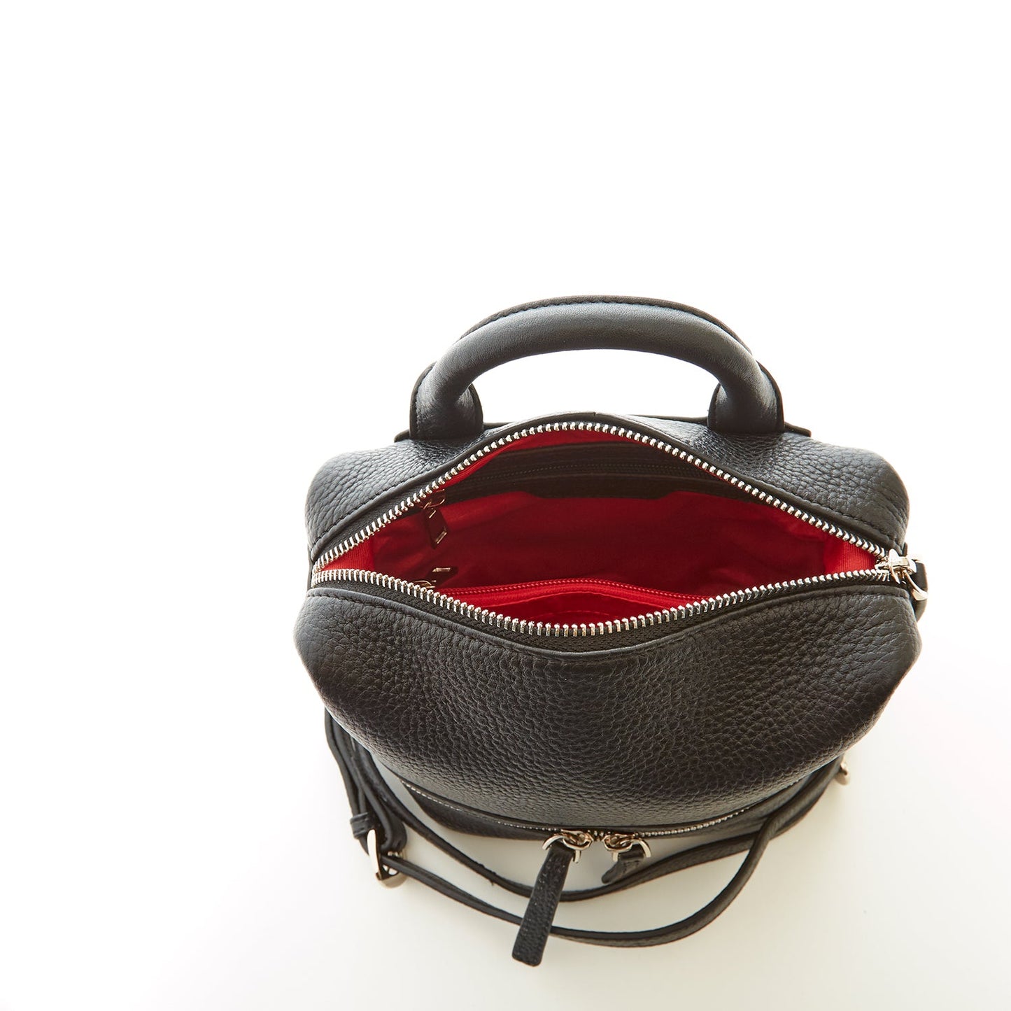 Ashley Black Mini Leather Backpack