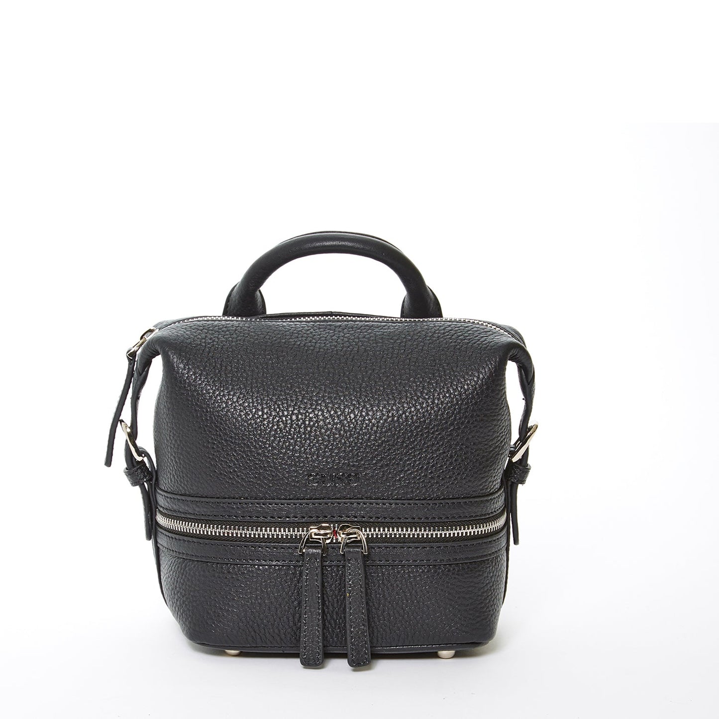 Ashley Black Mini Leather Backpack
