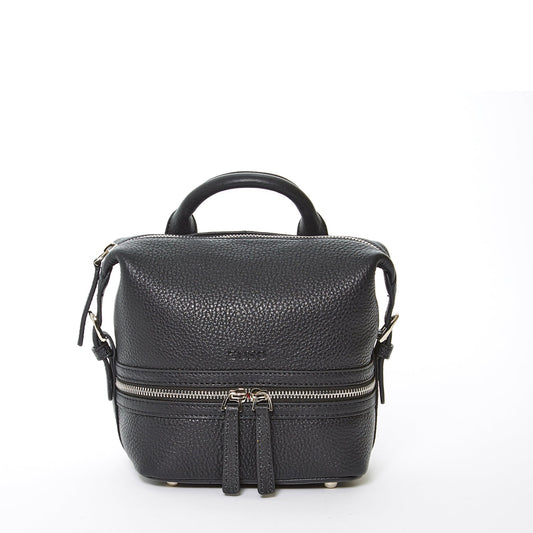Ashley Black Mini Leather Backpack