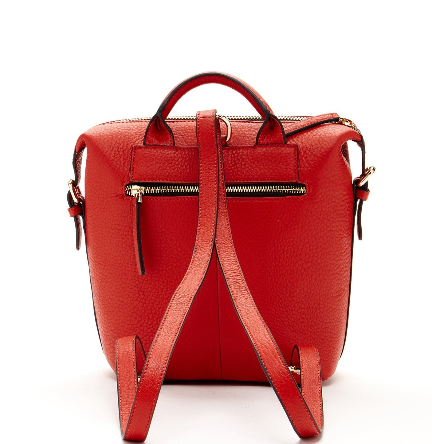 Ashley Red Leather Backpack