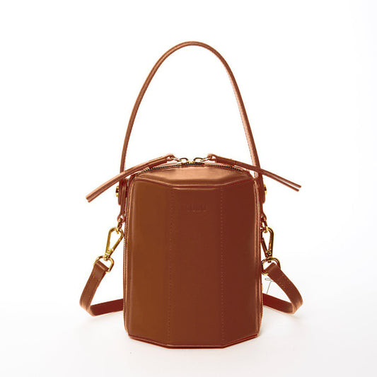 Harper Amber Leather Bucket Bag