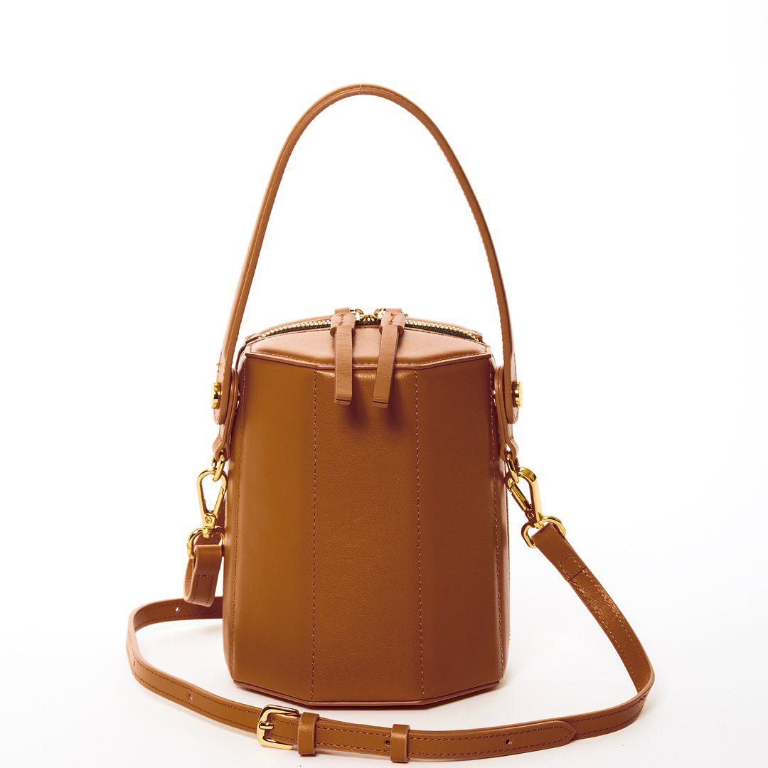 Harper Amber Leather Bucket Bag